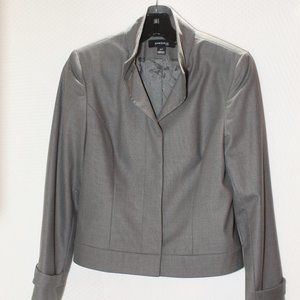 Jones WearSize 8P Grey Blazer with Hidden Button Closure